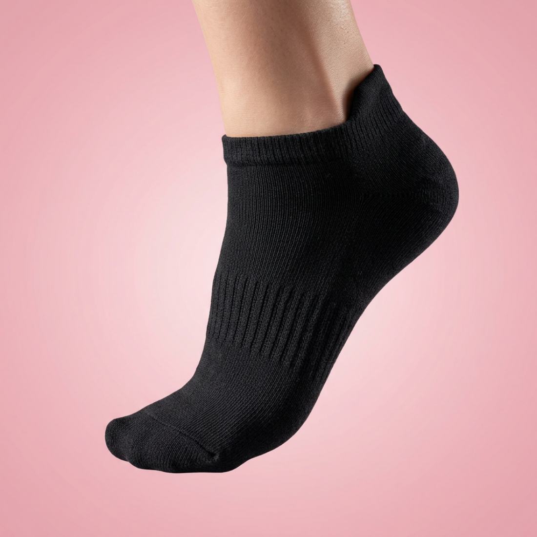 Pasör Kadın Pamuklu Kısa Spor Çorap Black 4’lü Paket 