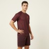 Erkek Spor Takım | Performans Tişört & Şort-Maroon Glow Erkek Spor Takım | Performans Tişört & Şort-Maroon Glow