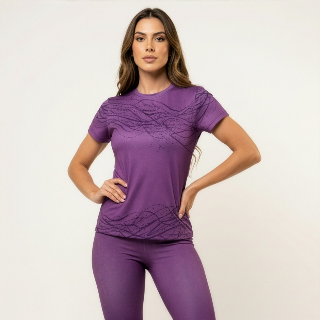 DynamicFlow Kadın Spor Takımı - Lavender Motion