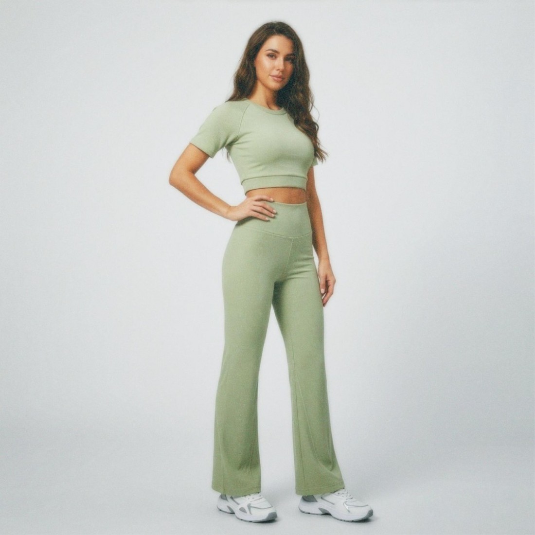 Kadın Mint Yoga & Fitness Takım Üst Tayt Set Kadın Mint Yoga & Fitness Takım Üst Tayt Set