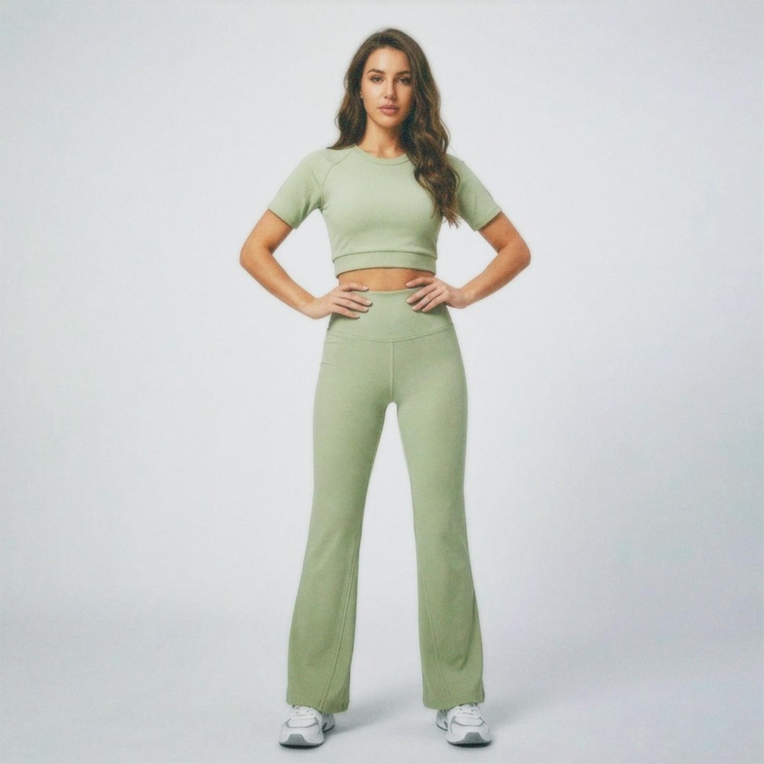 Kadın Mint Yoga & Fitness Takım Üst Tayt Set Kadın Mint Yoga & Fitness Takım Üst Tayt Set