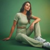 Kadın Mint Yoga & Fitness Takım Üst Tayt Set Kadın Mint Yoga & Fitness Takım Üst Tayt Set