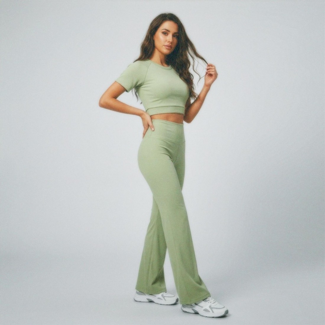 Kadın Mint Yoga & Fitness Takım Üst Tayt Set