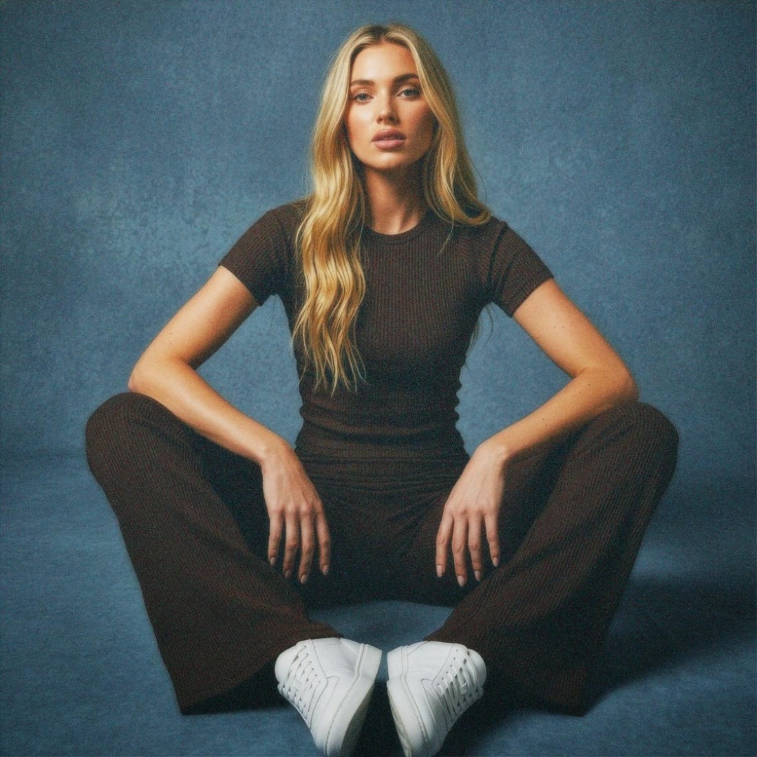 Kadın Brown Yoga & Fitness Takım Üst Tayt Set