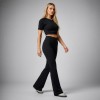 Kadın Siyah Yoga & Fitness Takım Üst Tayt Set